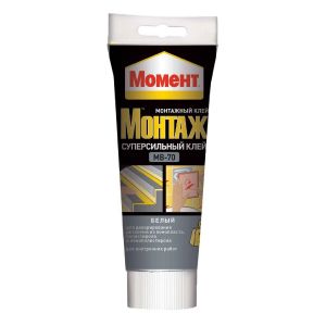 Клей монтажный Момент Монтаж Суперсильный MB-70, 250 г, белый