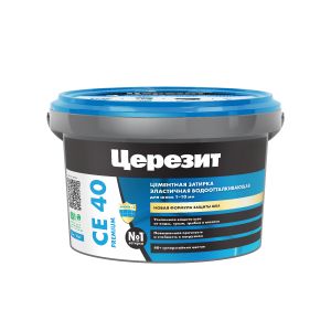 Затирка Церезит (Ceresit) CE 40 Aquastatic №01, белая, 2 кг
