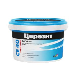 Затирка Церезит (Ceresit) CE 40 Aquastatic №01, белая, 2 кг
