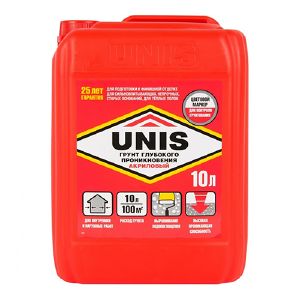 Грунтовка акриловая Юнис Глубокого проникновения 10 л