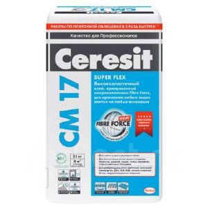 Клей для плитки суперэластичный Ceresit CM 17 Super Flex, 25 кг