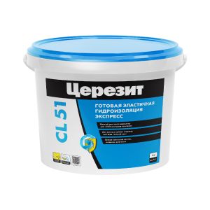 Гидроизоляция эластичная полимерная Церезит (Ceresit) CL 51 Экспресс, 5 кг