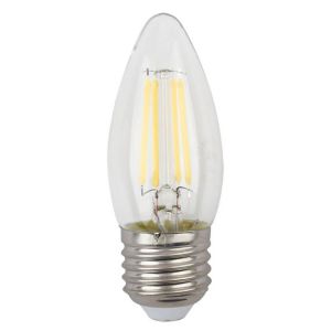 Лампа светодиодная Эра F-LED Е27 7 Вт B35 Свеча Прозрачная 2700К