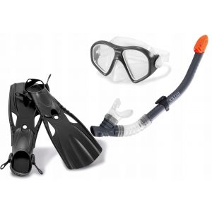 Набор для плавания Intex Reef Rider Swim маска, трубка, ласты от 14 лет