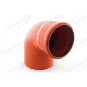 Отвод канализационный НК d-160 мм 90° Рыжий