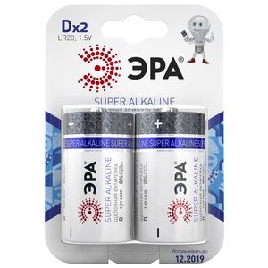 Элемент питания ЭРА LR20-2BL 1.5V 2 шт.