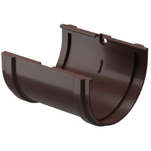 Соединитель желоба ПВХ Docke Standart d120 мм Темно-коричневый