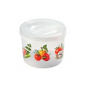Банка с крышкой Бытпласт 1,2 л с декором