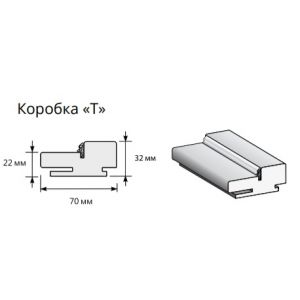 Коробка экошпон 2070х70х32 Nordic Oak телескопическая