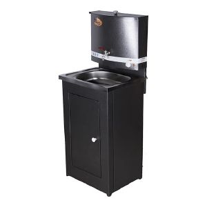 Умывальник дачный Вихрь Люкс с подогревом, нержавеющая мойка, Серебро