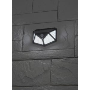 Фасадный светильник с датч. движ. и 4-мя плоск.освещ. на солн. бат. 100LED ЭРА ERAFS100-04