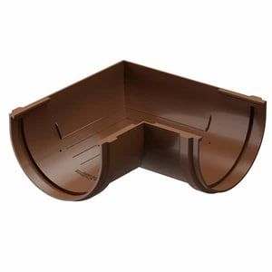 Угол желоба ПВХ Docke Standart d-120 мм 90 гр Темно-Коричневый