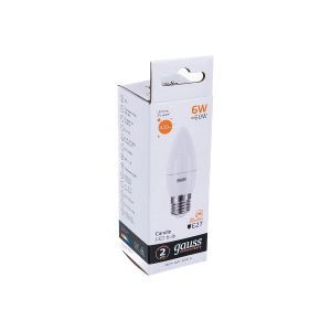 Лампа светодиодная Gauss Elementary E27 6 Вт 3000K Свеча