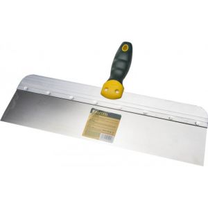 Шпательная KRAFTOOL фасадный двухкомпонентной ручкой, нержавеющее полотно, 400мм