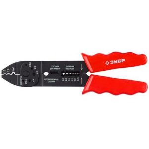 Электропассатижи ЗУБР съемник 0,8-2,6 мм,обжим,винторез,230 мм 22667-22
