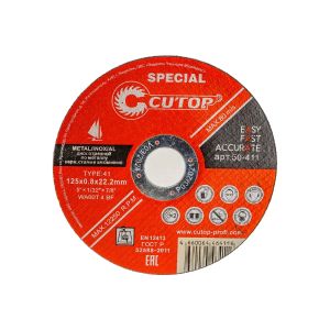 Диск отрезной по металлу Cutop T41 125х0,8 х22,2 мм