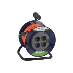 Удлинитель на катушке 4-м 40 м ЭРА 2х1.0 RPх-4s 10A 2200 Вт