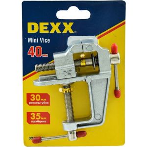 Тиски настольные DEXX 40 мм с винтовым зажимом 32473-40