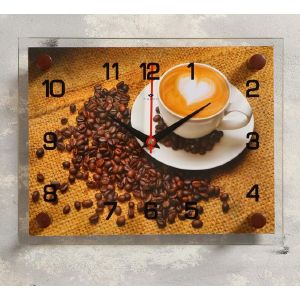 Часы настенные «Кофе» стекло 20х26 см