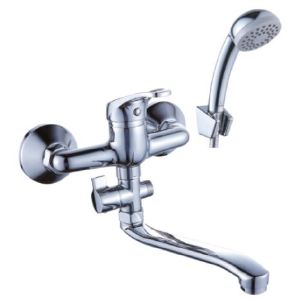 Смеситель для ванны с коротким изливом монолитный D80-221111