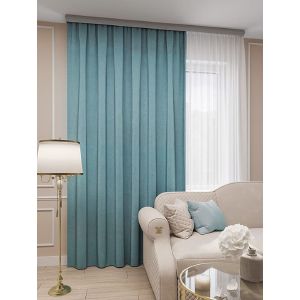 Штора портьерная Канвас 150*260 бирюзовый
