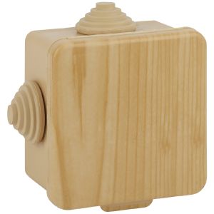 Коробка распаячн. ЭРА открытой установки КОР (сосна) 100х100х50мм с гермовводами 8 вх. IP54