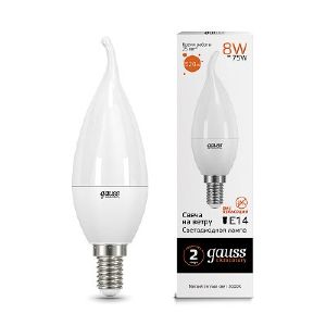 Лампа светодиодная Gauss Elementary E14 8 Вт 3000K Свеча на ветру