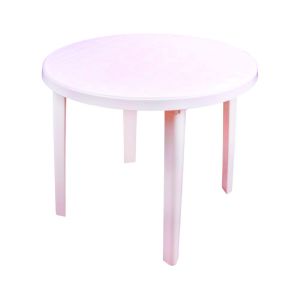 Стол пластиковый круглый Альтернатива D-90 см Белый М2664