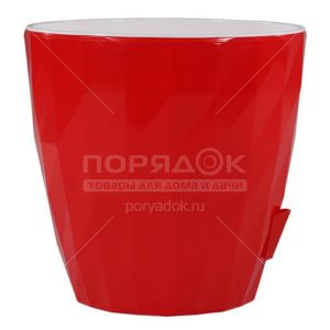 Горшок для цветов пластиковый Соло Ruby КШ-6458 красный, 3 л
