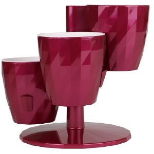 Горшок для цветов пластиковый Каскад Ruby КШ-4079 трио фуксия