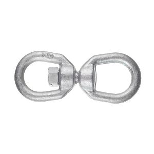 Вертлюг петля-петля, цинк, 8 мм, в уп. 1 шт