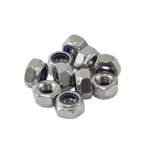 Гайка с нейлоновой вставкой М10, цинк, в уп.4 шт