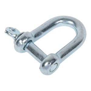 Скоба такелажная 5 мм прямой тип, цинк, в уп.2 шт