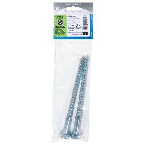 Шуруп для крепления лаг и реек 10 x 100 мм, цинк, в уп.2 шт