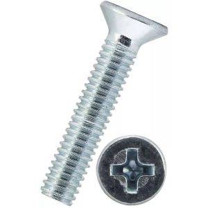 Винт потай М6 х 50 с гайкой и шайбой, цинк, в уп.5 шт