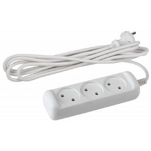 Удлинитель бытовой 3-м. 5м. 10А б/з ЭРА UX(6)-3-5m