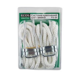 Крепление для гамака FS-01 (2 веревки, 2 крюка, 2 стопора) ECOS