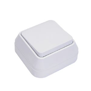 Выключатель 1ОП белый накладной Makel