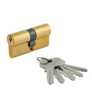 Цилиндровый механизм Нора-М STD Z Л-90 (45-45), ключ/ключ, золото