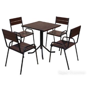 Набор мебели Фьюжн 2 на 4 персоны Коричневый
