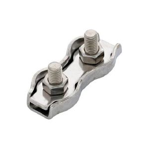 Зажим для стальных канатов двойной 4 мм цинк, в уп.1 шт