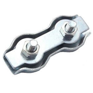 Зажим для стальных канатов двойной 8 мм цинк, в уп.1 шт