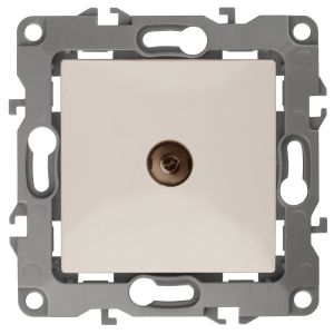 Розетка TV одиночная, IP20, Эра12, слоновая кость