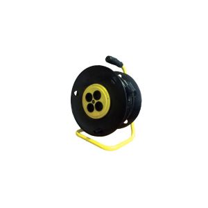 Удлинитель силовой на катушке, 4 розетки, ПВС 2х0,75 мм², 10А, 2,2кВт, б/з, 30м