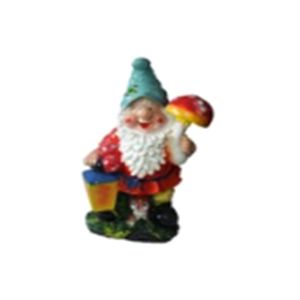 Фигура садовая гипс Гном с грибом большой 580*320 мм