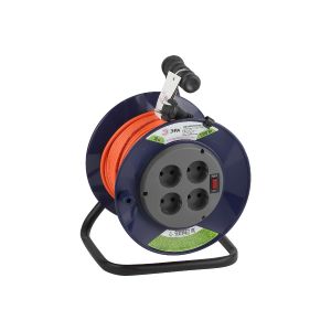 Удлинитель на катушке 4-м 30 м ЭРА 2х0.75 RPх-4s 10A 1300 Вт