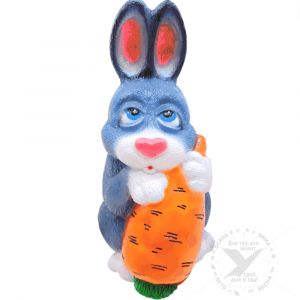 Фигура садовая гипс Кролик с морковью 31x14 см ГАРДЕНВИЛЛ