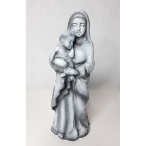 Фигура садовая гипс Мадонна с младенцем 14x37 см ГАРДЕНВИЛЛ