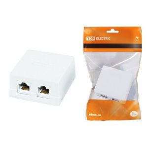 Розетка TDM Компьютерная 2хRJ-45 (SQ1809-0004) (Р)