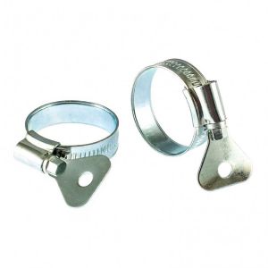 Хомут червячный с ключом, цинк W1 16-25 мм, 2 шт.